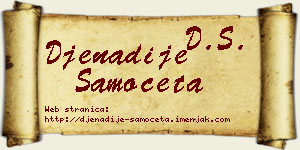 Đenadije Samočeta vizit kartica
